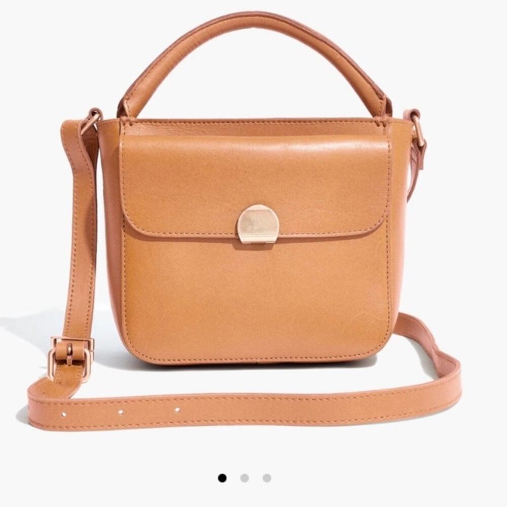 Madewell The Mini Abroad Crossbody Bag Desert Camel Tan Read